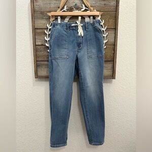 Judy Blue Light Blue Denim Boyfriend Jogger Jeans with Drawstring size 7/28